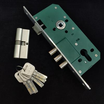 China Round Entry Stainless Steel Pin Lock Body And Cylinder Set for sale