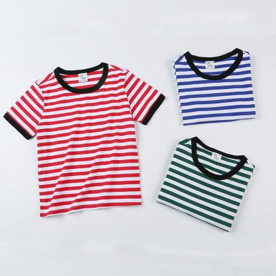 China Custom hot sale 1pcs t-shirt kids streetwear kids anti-pilling kids clothes boys cotton line summer clothing with factory price for sale