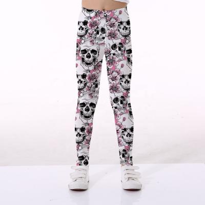 China Custom Printed High Waist Kids Breathable Stock Kids Gaiters Soft Comfortable Tight Pants for sale