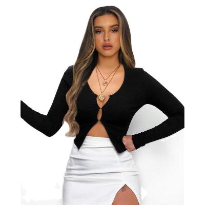 China Drop sleeve crop tops anti-pilling euro size long shirts fashion casual sexy women for women 2021 fashionable woman tops and blouses for sale