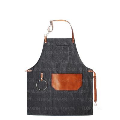 China Drink/Food Customized Fashionable Adult Waterproof BBQ Apron For Kitchen And Grocers for sale