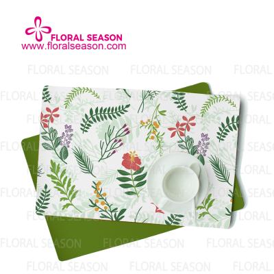 China Stocked Printed Colorful Customized Dining Table Mats Place Mats Cotton And Polyester for sale