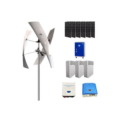 China Residential Energy Solar Panel Hybrid Power Storage Vertical Axis Wind Generator 14 for sale