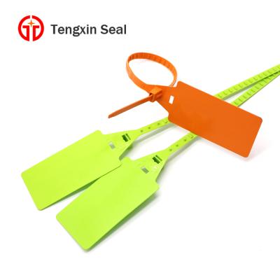 China Postal service TX-PS215 plastic zip tie cable tie seal hanging tag with 300cm plastic seal anchor plastic seal for sale