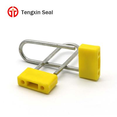 China ABS+iron TX-PL301 plastic padlock cable seals with padlock seal bag of security padlock lightweight white seal for sale