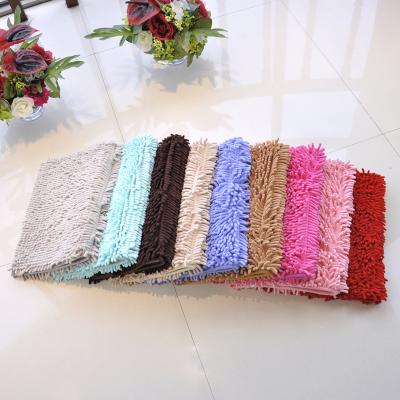 China Chenille Bathroom Floor Mat Cushioned Anti-Slip Absorbent Toilet for sale