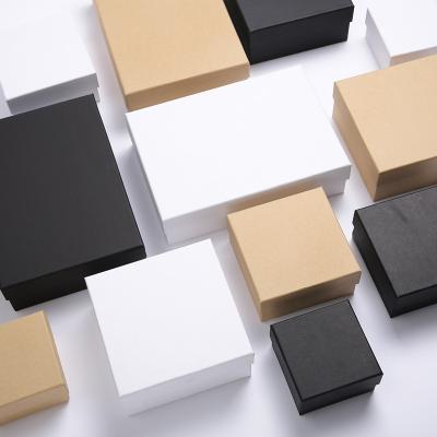 China Factory Wholesale Recyclable Customized Logo Custom White Kraft Paper Packaging Box Gift Box Shoe Lid Packaging Box for sale