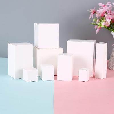 China Wholesale Customized White Rectangle Shape Paper Box Low Price Recyclable Folding Small White Box Custom Logo Gift Packaging Box for sale