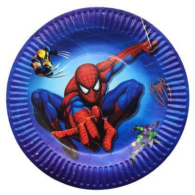 China Festival Decoration Factory Selling Double Sides Birthday Party Supplies Printing Paper Banners Spider-man Design Party Decorations for sale