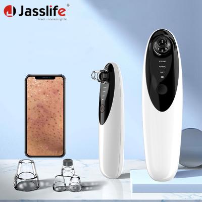 China Electric acne treatment nose blackhead puntos negros blackhead remover vacuum tool with camera for sale