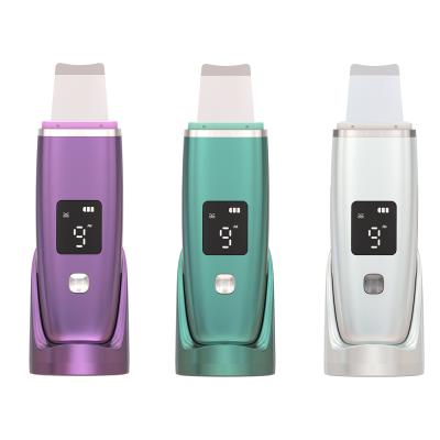 China Skin Scrubber Beauty Machine Ultrasonic Skin Scrubber Ultrasonic Deep Clean Face Peeling Deep Cleansing for sale