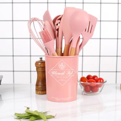 China Disposable Oil Brush Spatula Spoon Beater Egg Silicone Wooden Kitchenware Cooking Kitchen Tools for sale