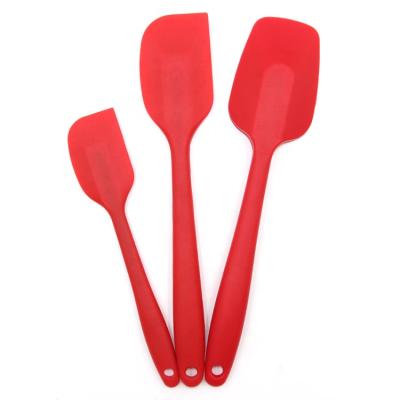 China Kitchen Viable Hot Sale Household Heat Resistant Cooking Premium 3 Piece Silicone Spatula Set for sale