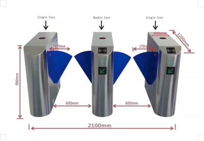 China Blaue Taillen-Höhen-Drehkreuze Flügel DC-Motor600mm zu verkaufen