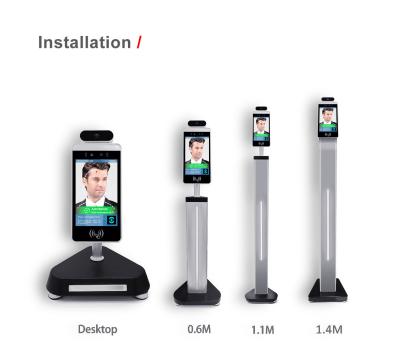 China Distance 150cm Face Recognition Temperature Camera for sale