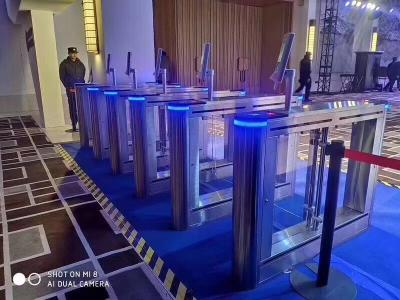 China Dual Direction Facial Recognition Swing Barrier Turnstile for sale