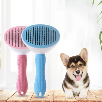 China Viable Pet Supplies Hair Removal Household Dog Cleaning And Grooming Modeling Cat Comb Automatic Hair Depilation Dog Hair Removal Comb for sale