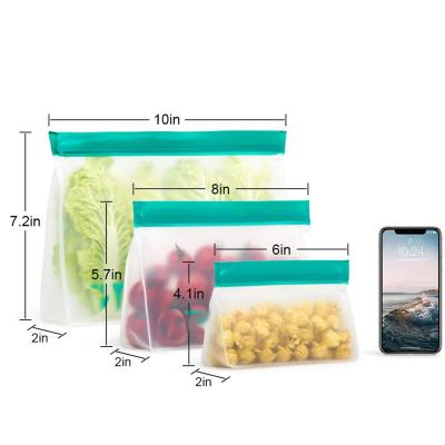 China Sustainable Food Grade Peva Thickened Refrigerated Storage Ziplock Bag Custom Peva Snack Sealed Bag Three-Dimensional Storage Bag for sale