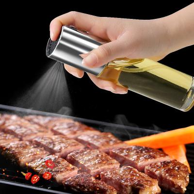 China New Kitchen Viable Oil Dispenser Glass Dispenser Condiment Bottle New Kitchen Oiler Spray Soy Sauce Vinegar Condiment Mixing Bottle for sale