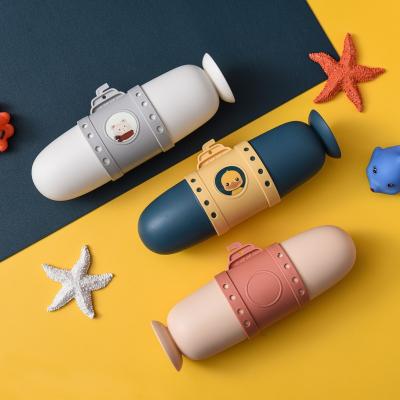 China New Viable Simple Travel Toothbrush and Toothpaste Storage Box Cute Cartoon Shape Portable Submersible Toothbrush Box Wash Cup for sale