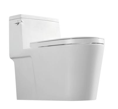 China Modern American Ceramic Sanitary Water Saver Siphon Wc Style Lavatory One Piece Toilet for sale