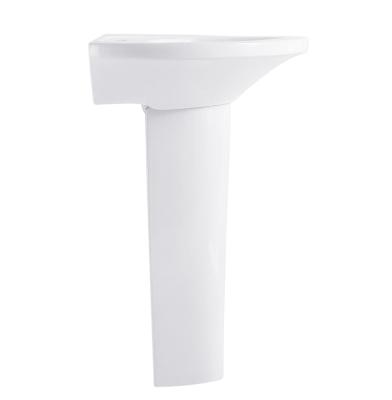 China Modern High Quailaty Pedestal Wash Basin Pedestal Ceramic Bathroom Drop Down Porcelain Pedestal Wash Basin for sale