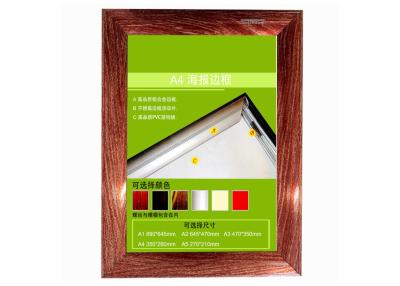 China Premium A4 Size Wood Linen Picture Frame Right Angle With 3.5 CM Curved Aluminum Profile for sale