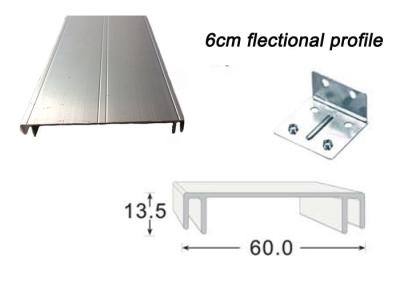 China los perfiles de aluminio Flectional de las protuberancias del marco de la muestra de los 6CM para el lado doble llevaron la caja de luz en venta