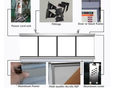 China Einseitige dünne magnetische LED-Leuchtkasten, führte Menü-Brett-Anzeige zu verkaufen