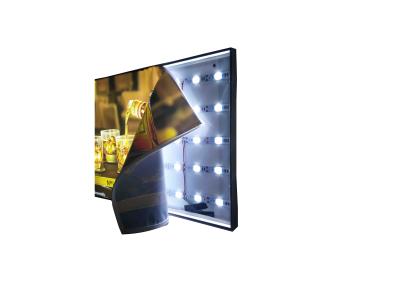 Chine Caisson lumineux d'affichage mené par tissu Frameless latéral simple 6,5 largeurs de cm avec le cadre noir à vendre