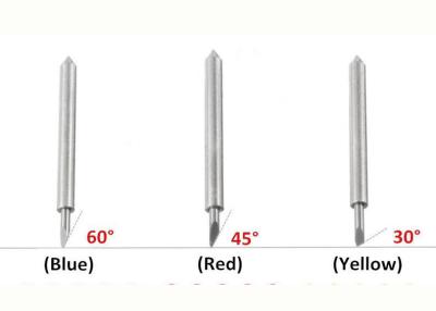 China Tungsten Steel Sign Making Tools / Vinyl Cutter Knife Blades 30° Blue / 45° Red / 60° Yellow for sale