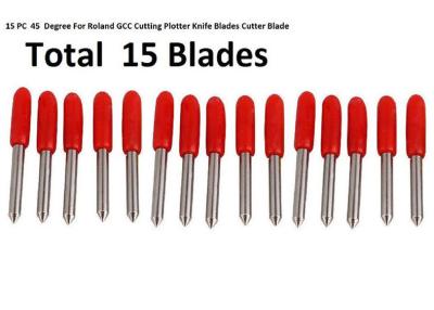 China Standard Sign Making Tools , 45° Red 15pcs Roland GCC Cricut Cutting Plotter for sale