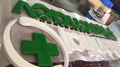 China White Resin Channel Letter For Pharmacy en venta