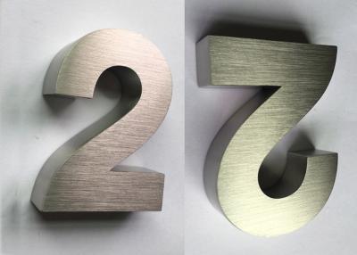 China Custom business sign  / Decorative Metal Letters With Brushed /Hairline/ Wire Drawing Metal Sign Te koop