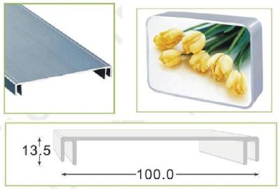 China 10CM Sign Frame Extrusions Flectional Aluminum Signage Profiles For Double Side Led Light Box Te koop