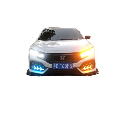 China Automotive For Honda Civic 10th Hatchback DRL Daytime Running Lights With Yellow Turn Signal Light for sale