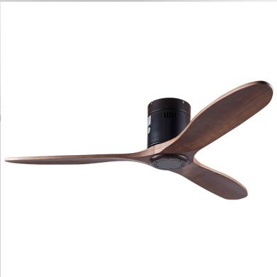 China IPC 12W LED Rustic Bicolor Modern Stylish Black Ceiling Fan with Light and Remote for sale