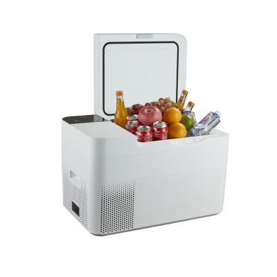 China High Quality Low Noise Portable Freezer 12/24v Mini Car Fridge 25L Automatic Refrigerator For Camping for sale