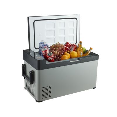 China Low Noise Portable Camping Car Fridge Freezers Auto Accessories Small Compressor Car Refrigerators for sale