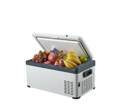 China AC/DC 12V/24V Refrigerator Mini Cooler Box Outdoor Camping Fridge Compressor Freezer Car Portable Low Noise Refrigerators for sale