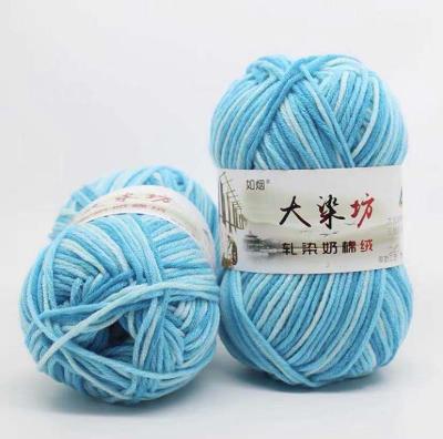 China Anti-pilling Markwin rainbow 5ply 100%acrylic milk cotton yarn soft crochet customized for hand knitting import yarn for sale