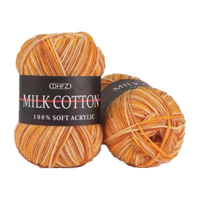 China Free Sample Import 100% 3 Ply Milk Cotton Baby Acrylic Crochet Yarn 50g Manufacturer Anti-pilling Sweater Knitting Free Sample for sale