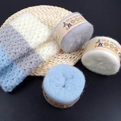 China Anti-Static Mohair Yarn Wool Yarn Import Manufacturer Markwin Silk Child Blended Yarn For Sweater Knitting Clothes for sale