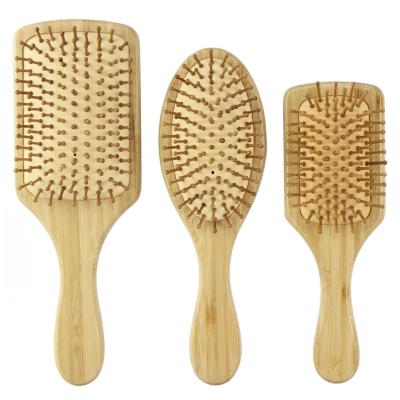 China Custom Baby Airbag Detangling Hair Brush Massage Pad Air Comb Paddle Paddle Natural Bamboo Wooden Hair Brush Anti-static Hair Brush for sale