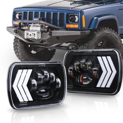 China Jeep YJ OVOVS Truck 55W 6x7 Offroad Square Turn Signal Headlight 5x7 