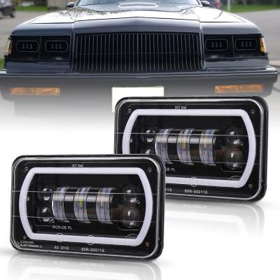 China Diecast Aluminum Housing Newcomer 4x6 Led Headlight 30W High Low Beam DRL White Yellow Turn Signal For Trucks for sale