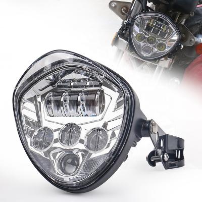 China OVOVS 7inch Diecast Aluminum Housing Led Headlight Attached Bracket Clamp With DRL Hi/Low Beam Headlamp For Motorcycle for sale