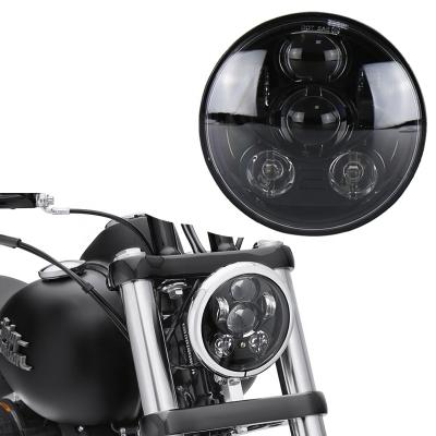 China Diecast 3/4 Aluminum Housing OVOVS 5 Motorcycle Spotlight Led Headlight With Hi Low Beam 5.75 Inch Round Headlamp For Harley Davidson for sale