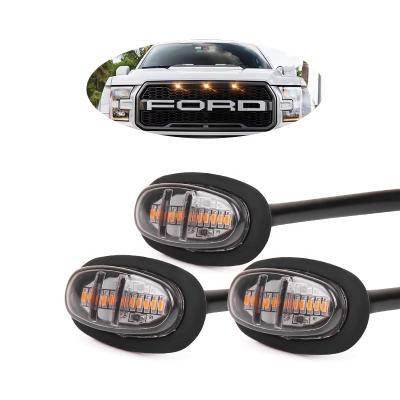 China For Ford F150 Raptor Grill Light 10-18 OVOVS Amber Led Marker Lights Front For Ford F150 Raptor for sale