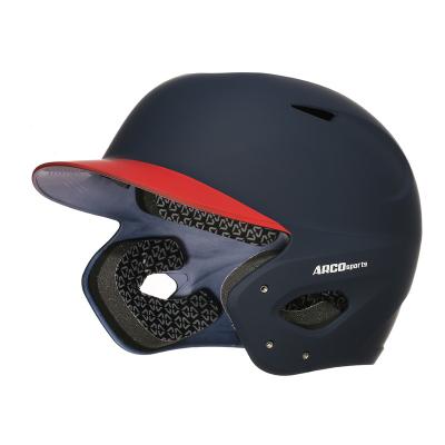 China Durable Quality ABS Material Two Tone Color Two Size ARH0011 Red Bill With Black Helmet Matt Batting Baseball Helmet Baseball Helmet for sale